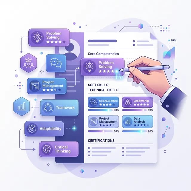 Best CV Skills Guide, Skills building blocks with star ratings