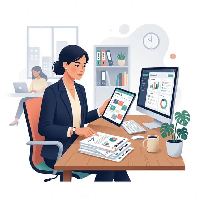 Admin Executive CV Example — Executive managing calendar and documents