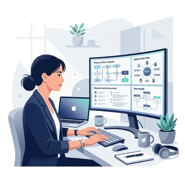 Business Analyst CV Example — Analyst with process diagrams