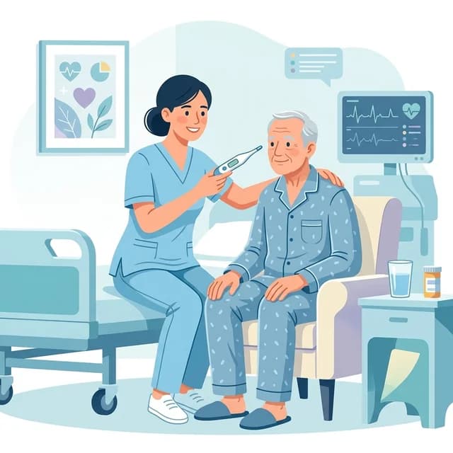 Nursing Assistant CV Example, assistant caring for an elderly patient