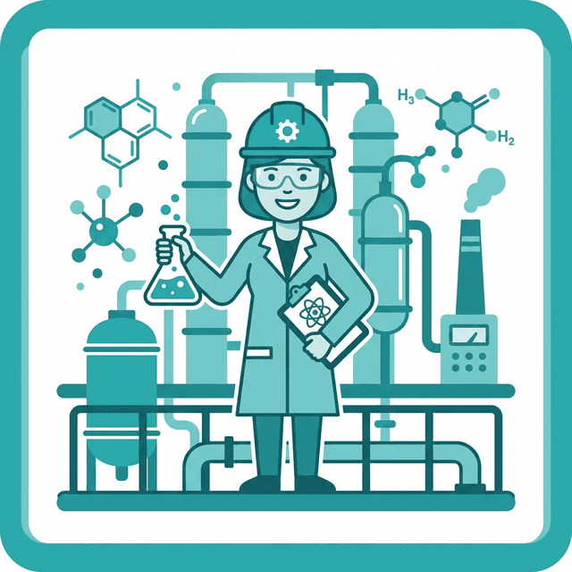 Chemical Engineer CV Example — Engineer with chemistry flask