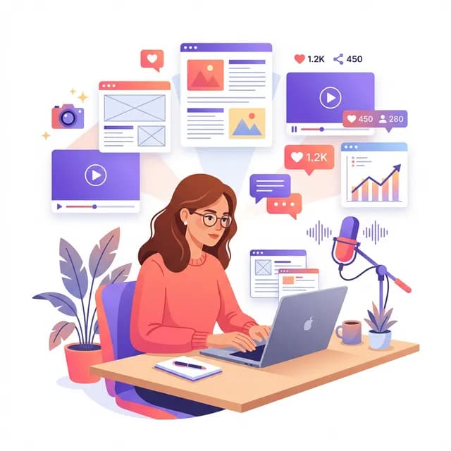 Content Creator CV Example — Writer with blog and social media