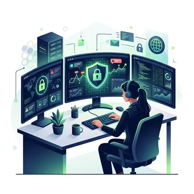 Cybersecurity Analyst CV Example — Security pro with threat dashboard