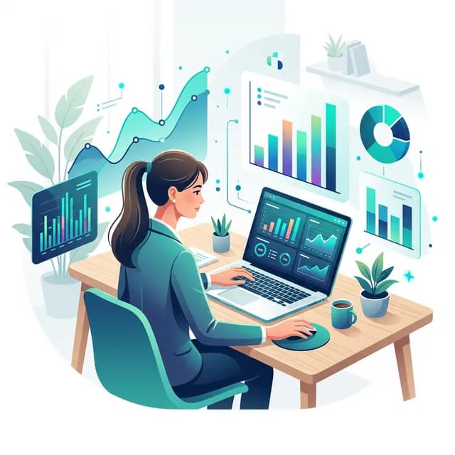 Data Analyst CV Example — Analyst with charts, graphs, and data visualizations