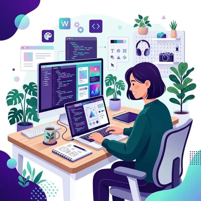 Freelancer CV Example — Creative pro at home office