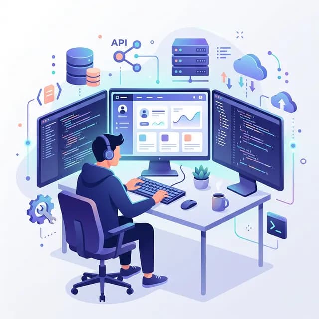 Full Stack Developer CV Example — Developer with front-end and back-end code