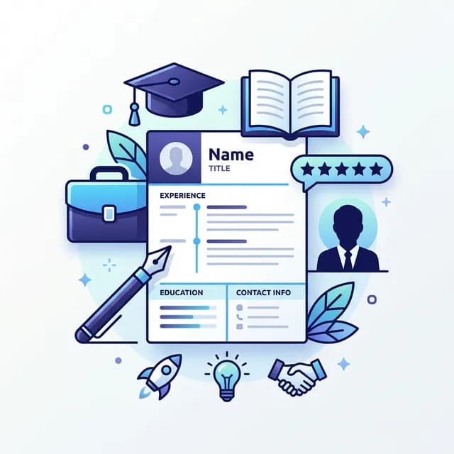 General CV Example — Professional resume with career icons