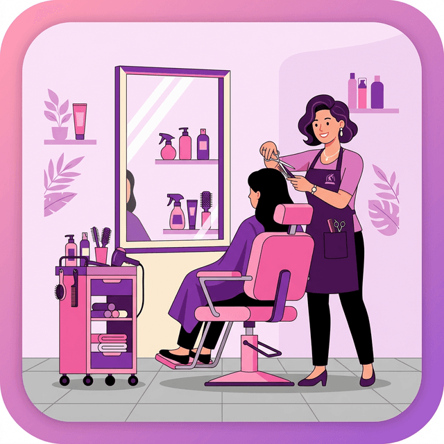 Hairdresser CV Example — Stylist with scissors and salon chair