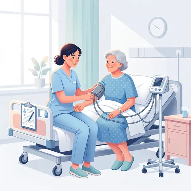 Healthcare Assistant CV Example — Carer helping patient