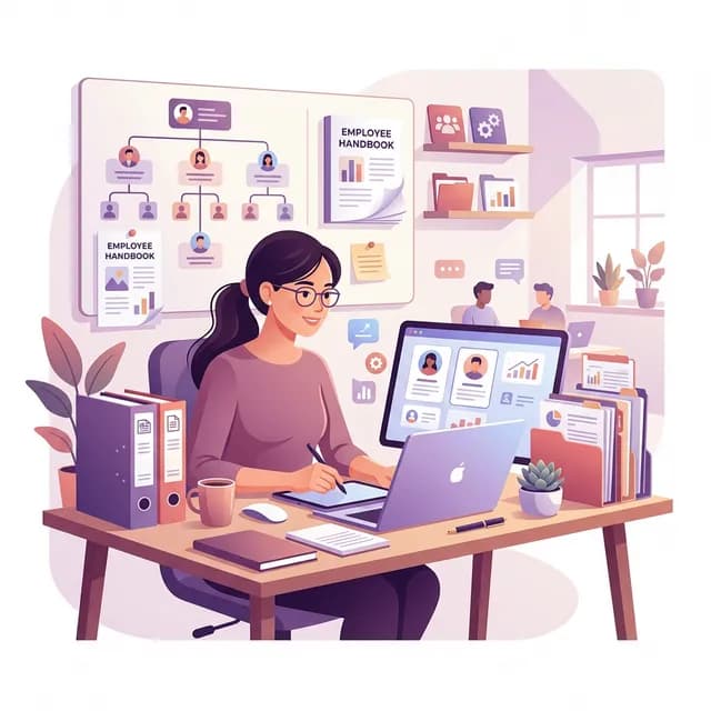 HR Specialist CV Example — HR professional reviewing employee profiles