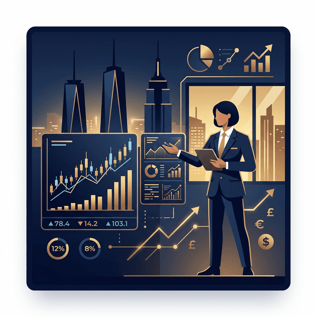 Investment Banker CV Example — Finance professional with stock charts