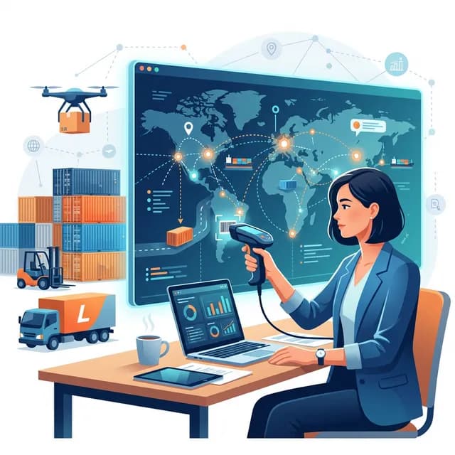 Logistics Specialist CV Example — Specialist tracking shipments on map