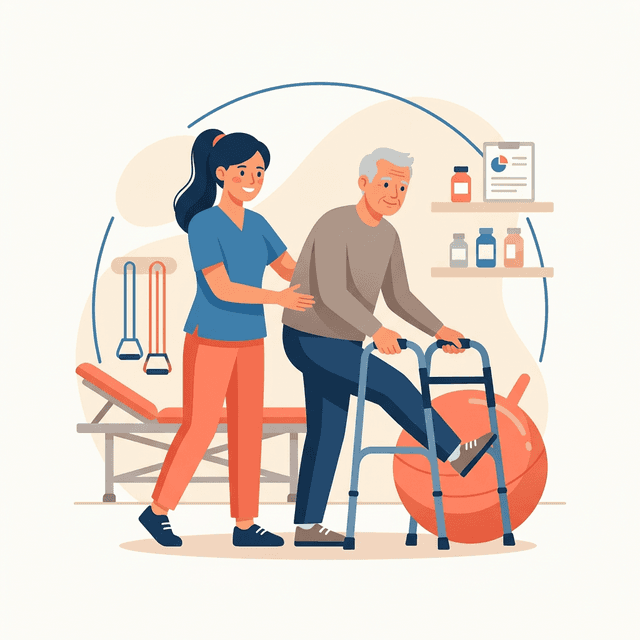 Occupational Therapist CV Example — Therapist with rehab equipment