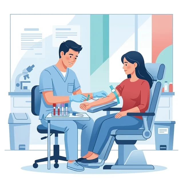 Phlebotomist CV Example, phlebotomist drawing blood from a patient arm