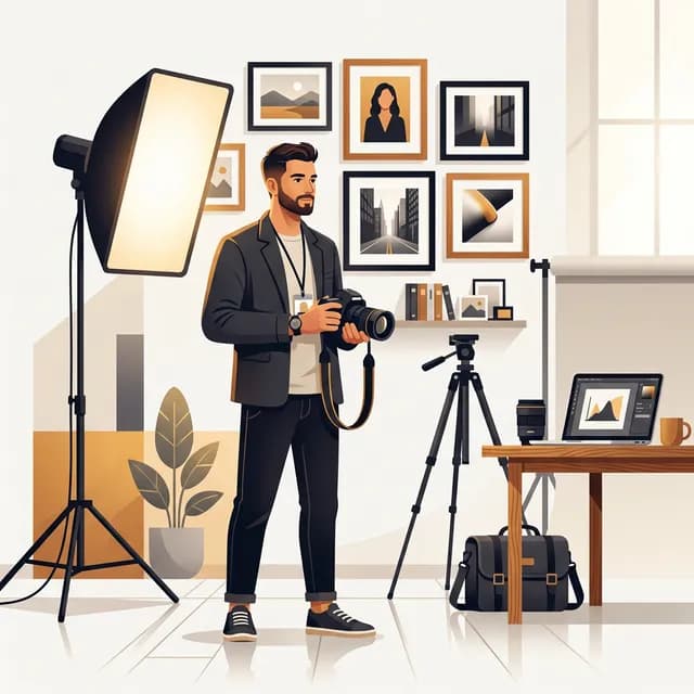 Photographer CV Example — Photographer with DSLR camera