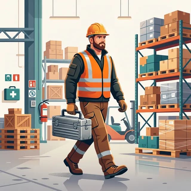 Physical Worker CV Example — Labourer with high-vis vest and tools