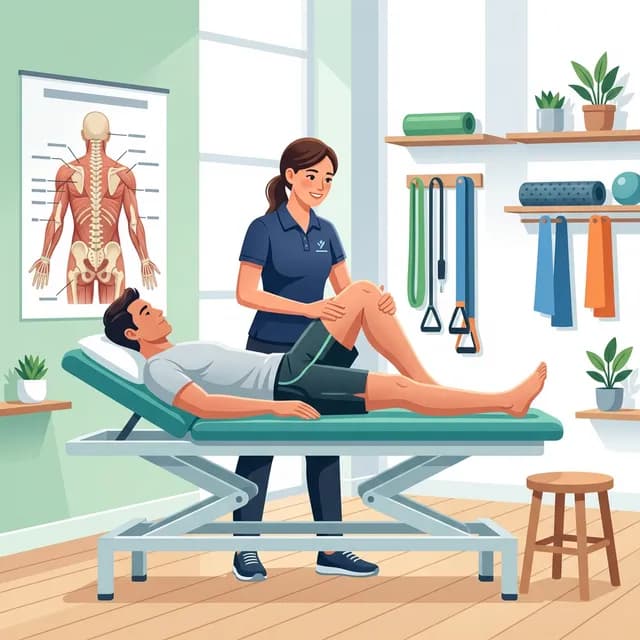 Physiotherapist CV Example — Therapist guiding patient exercises