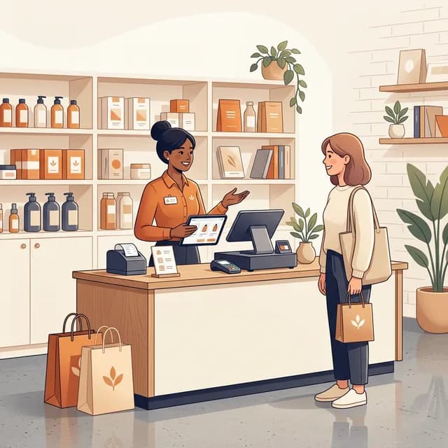 Retail Associate CV Example — Associate helping customer