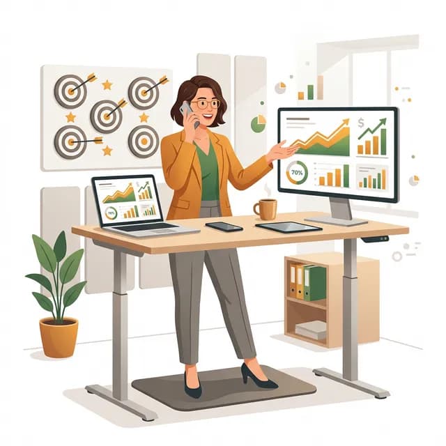 Sales Manager CV Example — Sales professional with revenue dashboard and targets