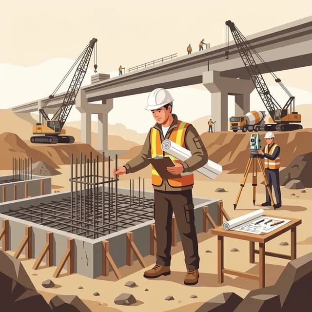 Site Engineer CV Example, civil engineer with drawings on a construction site