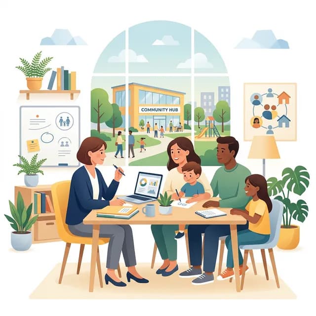 Social Worker CV Example — Social worker helping families