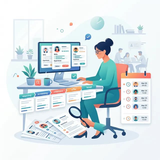 Talent Acquisition CV Example — Recruiter with hiring pipeline